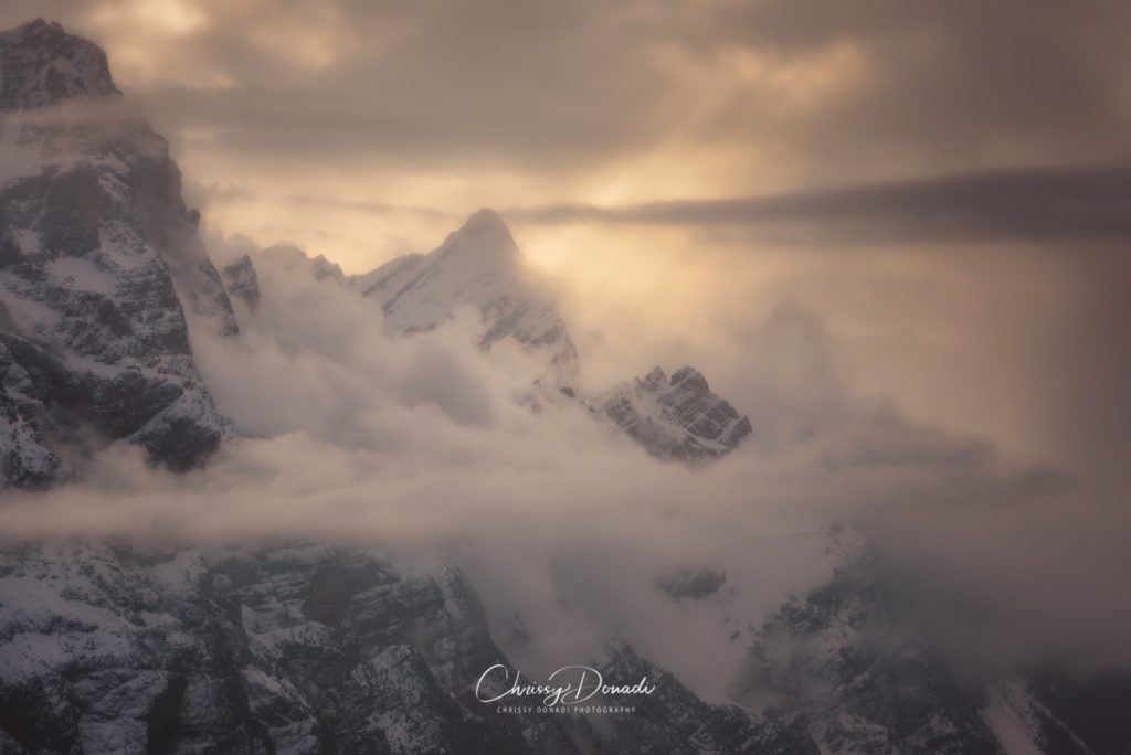 Landscape Mountain Photography of Italian Dolomites in Winter by Chrissy Donadi