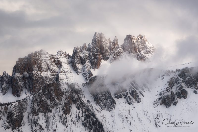 Winter Landscape Photography of Dolomites In Italy by Chrissy Donadi