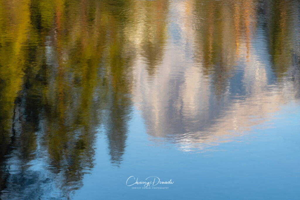 Reflections work great for Clear Blue Skies in Landscape Photography