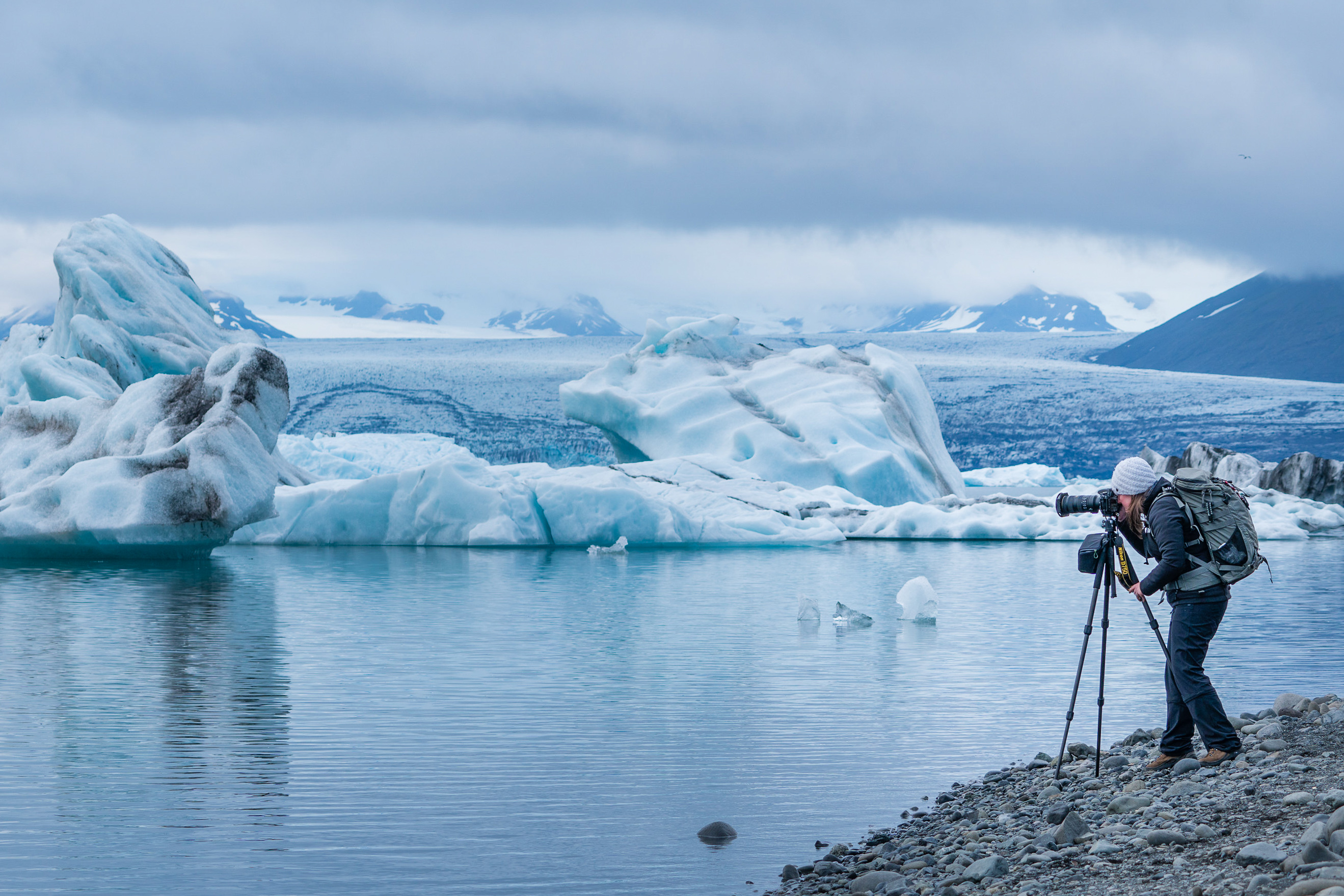 Chrissy Donadi photographing in Iceland in Winter