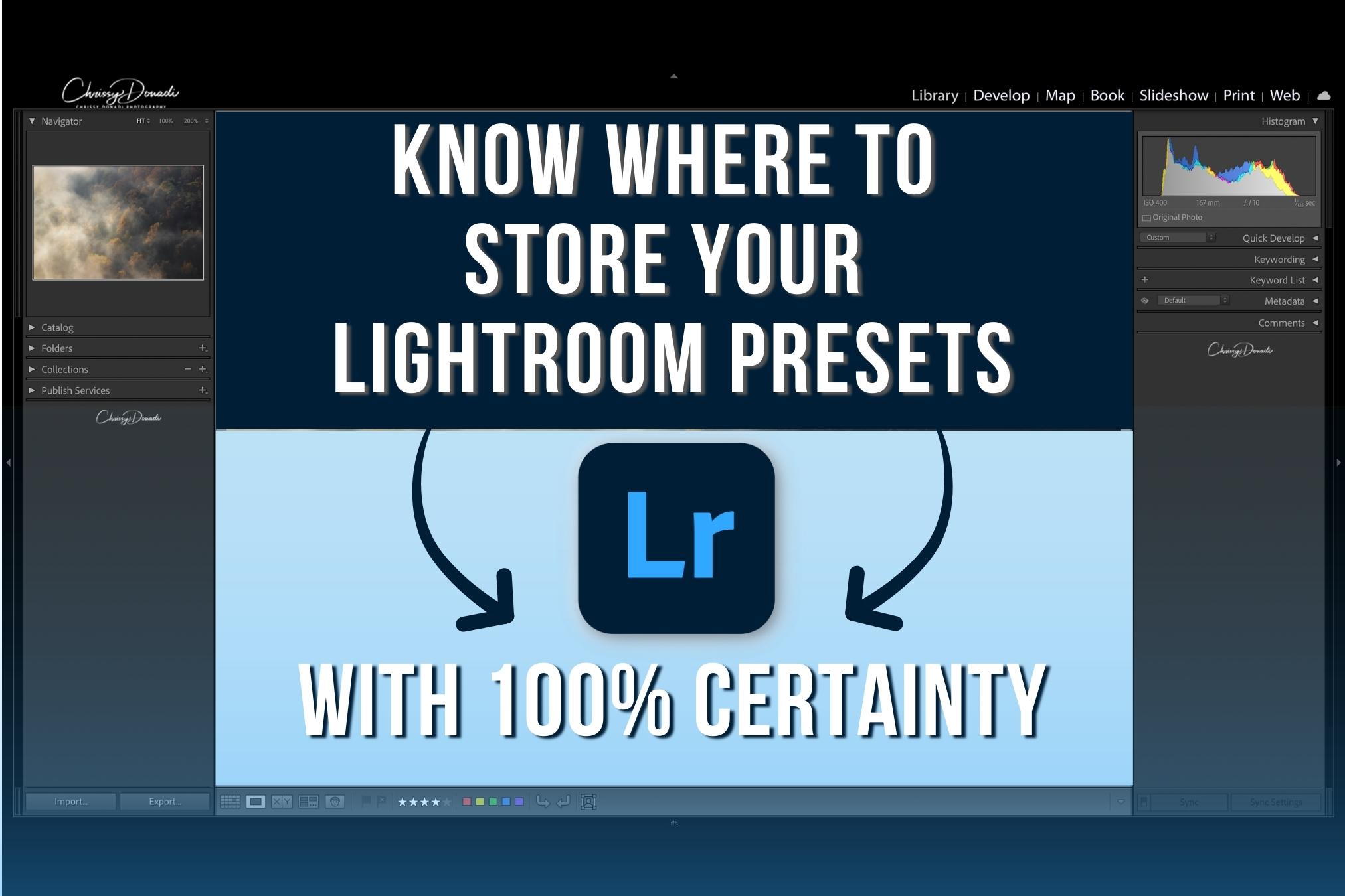 Where to Store Your Lightroom Presets and should you check store presets with Lightroom catalog?