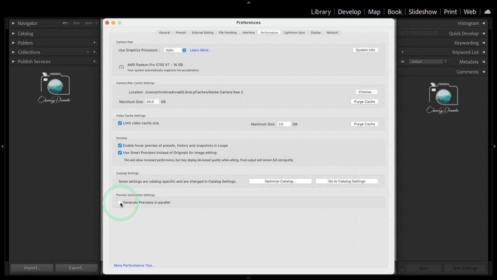 Review Lightroom Classic Settings to Speed Up Lightroom