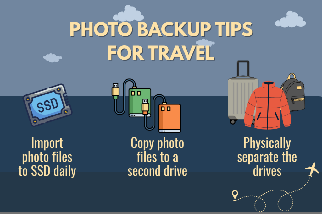 How to backup your landscape photos when you are on travel